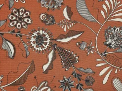 Conjunto 2 Espreguicadeiras Madeira Escura E 2 Lonas Brancas E Padrao Floral Anzio