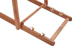 Conjunto 2 Espreguicadeiras Madeira Escura E 2 Lonas Brancas E Padrao Palmeira Anzio