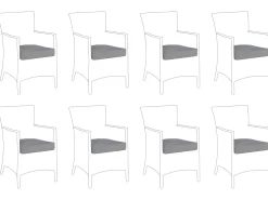 Conjunto Capas De Almofada Para Exterior Cinza Para Conjunto De Jardim Italy