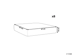 Conjunto Capas De Almofada Para Exterior Cinza Para Conjunto De Jardim Italy