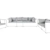 Conjunto Capas De Almofada Para Exterior Cinzentas Maestro Ii