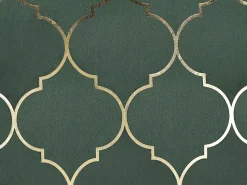 Conjunto De 2 Almofadas 45 X 45 Cm Em Verde E Detalhe Dourado Alyssum
