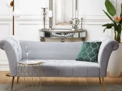 Conjunto De 2 Almofadas 45 X 45 Cm Em Verde E Detalhe Dourado Alyssum