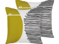 Conjunto De 2 Almofadas 45 X 45 Cm Multicolor Pelago
