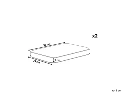 Conjunto De 2 Almofadas Amarelas 29 X 38 X 5 Cm Fiji