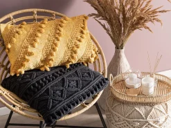 Conjunto De 2 Almofadas Amarelas 30 X 50 Cm Ayroor