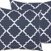 Conjunto De 2 Almofadas Azuis 40 X 40 Cm Sofades