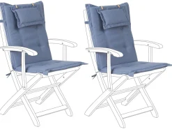 Conjunto De 2 Almofadas Azuis Para A Cadeira Maui
