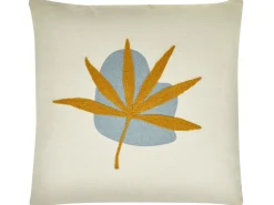Conjunto De 2 Almofadas Bordadas Laranja 45 X 45 Cm Davallia