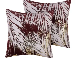 Conjunto De 2 Almofadas Bordeaux 45 X 45 Cm Calla
