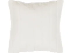 Conjunto De 2 Almofadas Brancas Com Pelo 45 X 45 Cm Pumila