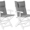 Conjunto De 2 Almofadas Cinzentas Para A Cadeira Maui
