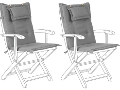 Conjunto De 2 Almofadas Cinzentas Para A Cadeira Maui