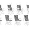 Conjunto De 8 Almofadas Cinzentas Para A Cadeira Maui