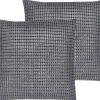 Conjunto De 2 Almofadas Cinzento Escuro 45 X 45 Cm Aspidistra
