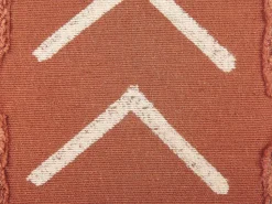 Conjunto De 2 Almofadas Com Padrao Geometrico Em Algodao Laranja 35 X 55 Cm Albium