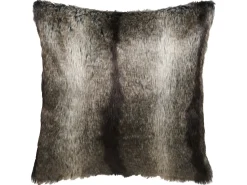Conjunto De 2 Almofadas Com Pelo Em Cinzento E Branco 45 X 45 Cm Rubrum