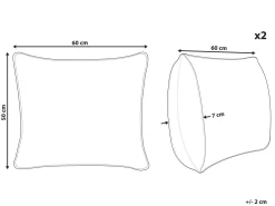 Conjunto De 2 Almofadas Com Enchimento De Poliester 50 X 60 Cm Diran