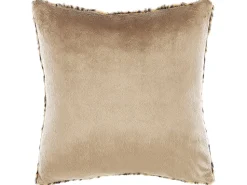 Conjunto De 2 Almofadas Com Padrao Leopardo Castanho E Creme 45 X 45 Cm Foxtail