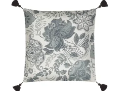 Conjunto De 2 Almofadas Creme E Cinzento 45 X 45 Cm Blechnum