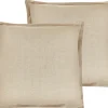 Conjunto De 2 Almofadas Creme 45 X 45 Cm Guzmania