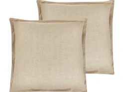 Conjunto De 2 Almofadas Creme 45 X 45 Cm Guzmania