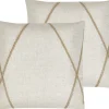 Conjunto De 2 Almofadas Creme 45 X 45 Cm Licuala