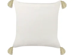 Conjunto De 2 Almofadas Decorativas Em Veludo Creme 45 X 45 Cm Santolina