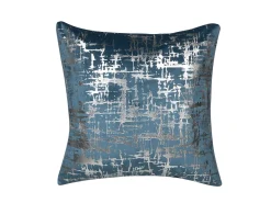 Conjunto De 2 Almofadas Decorativas Em Veludo 45 X 45 Cm Azul Gardenia