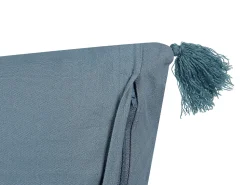 Conjunto De 2 Almofadas Decorativas Em Veludo Azul Escuro 45 X 45 Cm Setaria