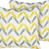 Conjunto De 2 Almofadas De Jardim Zig-Zag Multicolor 45 X 45 Cm Affile