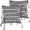 Conjunto De 2 Almofadas Decorativas Em Algodao Preto E Branco 45 X 45 Cm Endive