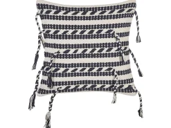 Conjunto De 2 Almofadas Decorativas Em Algodao Preto E Branco 45 X 45 Cm Endive