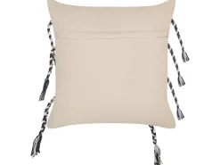 Conjunto De 2 Almofadas Decorativas Em Algodao Preto E Branco 45 X 45 Cm Endive