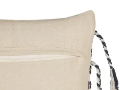 Conjunto De 2 Almofadas Decorativas Em Algodao Preto E Branco 45 X 45 Cm Endive