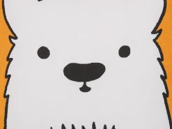 Conjunto De 2 Almofadas Decorativas Laranjas Com Estampa De Urso 45 X 45 Cm Waranasi