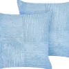 Conjunto De 2 Almofadas Decorativas Em Bombazine Azul 43 X 43 Cm Millet