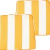 Conjunto De 2 Almofadas De Assento Amarelo E Branco Terni
