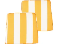 Conjunto De 2 Almofadas De Assento Amarelo E Branco Terni