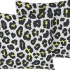 Conjunto De 2 Almofadas De Jardim Preto E Branco 45 X 45 Cm Karditsa
