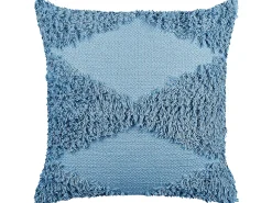 Conjunto De 2 Almofadas Decorativas Em Algodao Azul 45 X 45 Cm Rhoeo