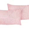 Conjunto De 2 Almofadas Decorativas Em Bombazine Rosa 47 X 27 Cm Millet