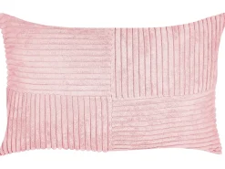 Conjunto De 2 Almofadas Decorativas Em Bombazine Rosa 47 X 27 Cm Millet