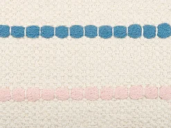 Conjunto De 2 Almofadas Decorativas Em Algodao Multicolor Com Padrao De Riscas E Borlas 40 X 60 Cm Agave