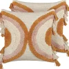 Conjunto De 2 Almofadas Decorativas Tufadas Em Algodao Multicolor 45 X 45 Cm Lablab