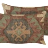 Conjunto De 2 Almofadas Decorativas Em Juta Multicolor 30 X 50 Cm Cumbum