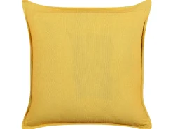 Conjunto De 2 Almofadas Decorativas Com Padrao De Sol Veludo Amarelo 45 X 45 Cm Rapis
