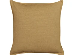 Conjunto De 2 Almofadas Decorativas Amarelo Mostarda 45 X 45 Cm Subulata