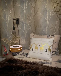Conjunto De 2 Almofadas Decorativas Em Branco E Dourado 45 X 45 Cm Donner