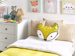 Conjunto De 2 Almofadas Decorativas Em Forma De Raposa Amarela 50 X 40 Cm Vadodara